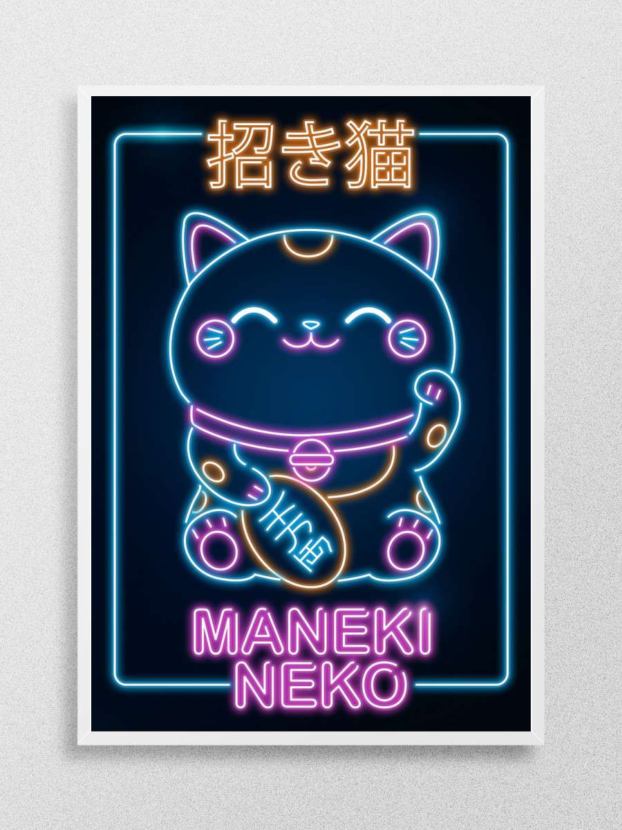 Kawaii Maneki Neko Anime Poster Çerçevesiz Yüksek Kalite Anime Duvar Poster