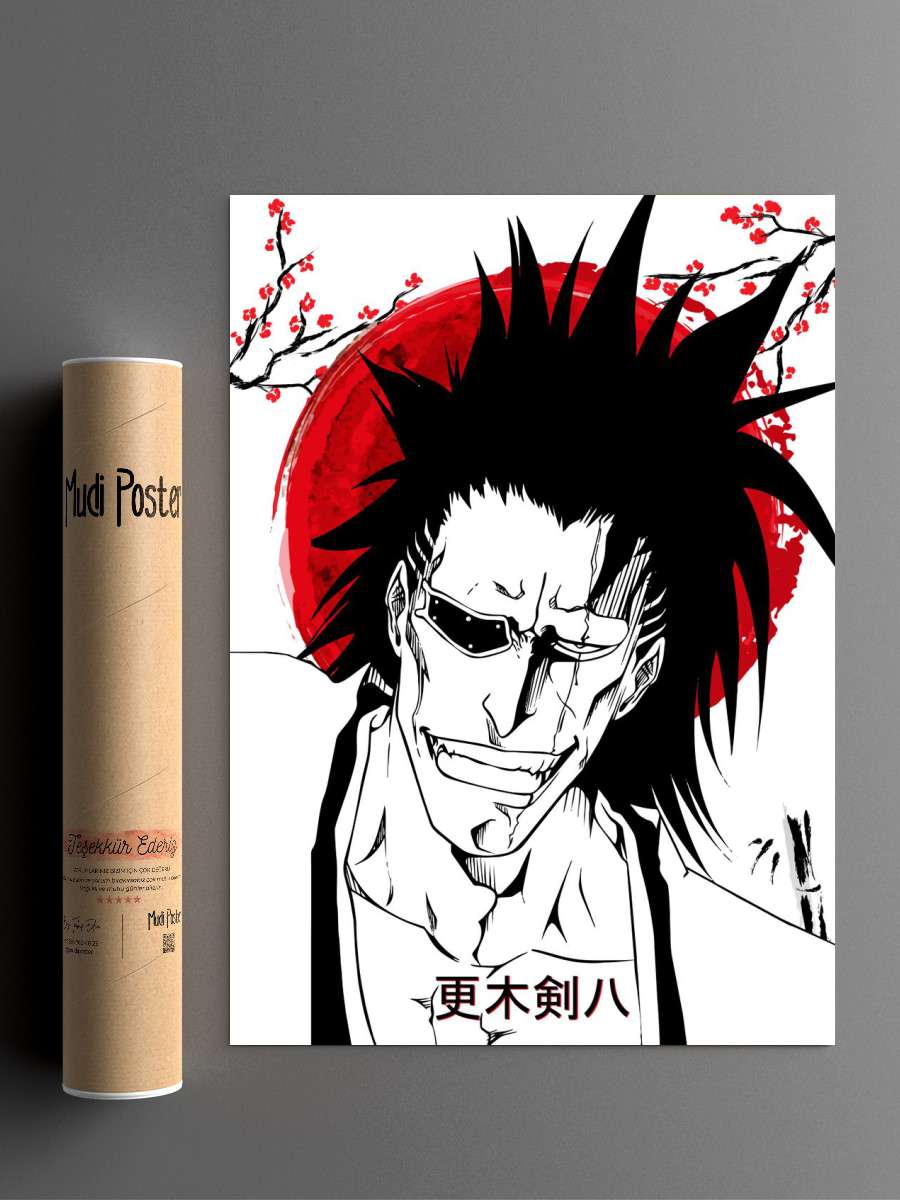 kenpachi zaraki Anime Poster Çerçevesiz Yüksek Kalite Anime Duvar Poster