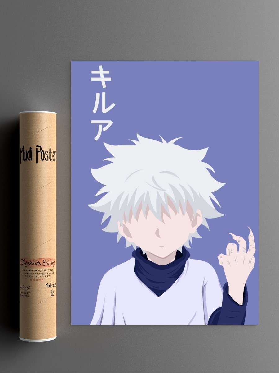Killua Zoldyck Anime Poster Çerçevesiz Yüksek Kalite Anime Duvar Poster