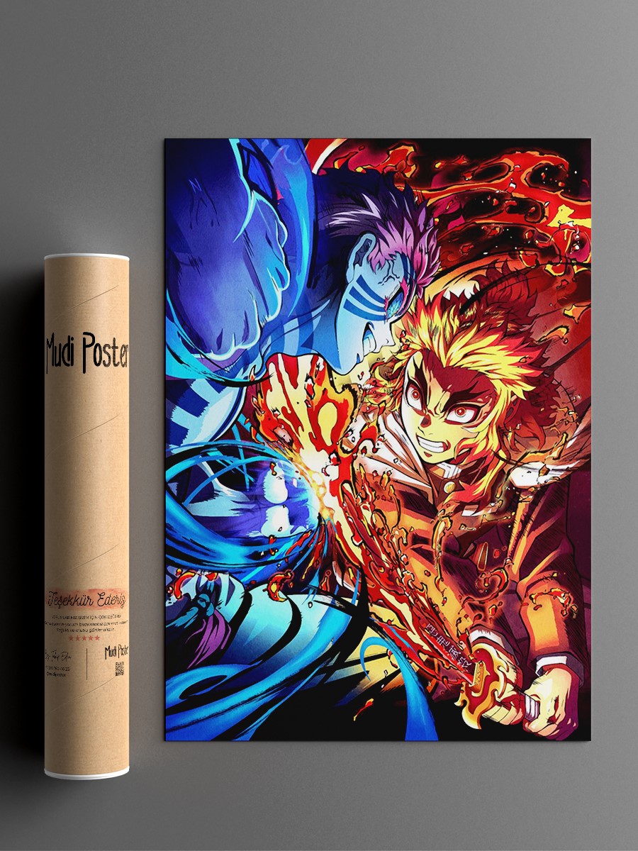 Kimetsu no Yaiba Anime Poster Çerçevesiz Yüksek Kalite Anime Duvar Poster