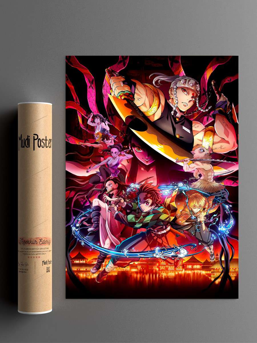 Kimetsu no Yaiba Anime Poster Çerçevesiz Yüksek Kalite Anime Duvar Poster