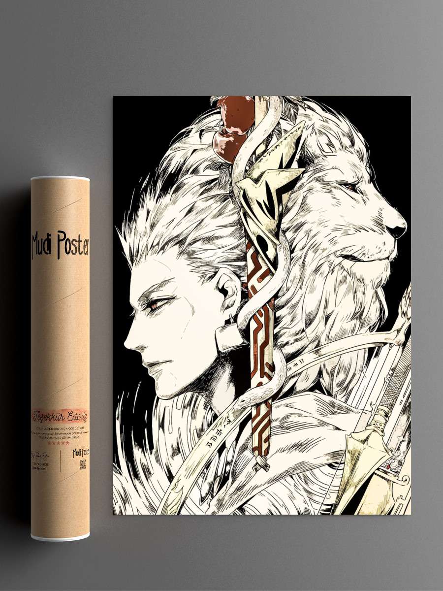 King of Heroes Anime Poster Çerçevesiz Yüksek Kalite Anime Duvar Poster