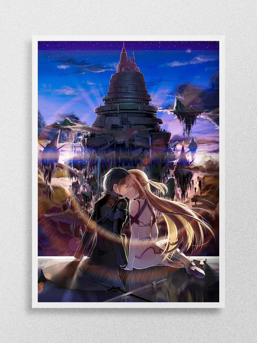 Kirito Sword Art Online  Anime Poster Çerçevesiz Yüksek Kalite Anime Duvar Poster