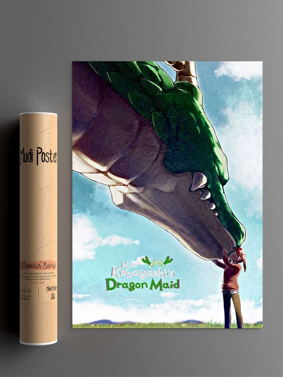 Kobayashis Dragon Maid Anime Poster Çerçevesiz Yüksek Kalite Anime Duvar Poster