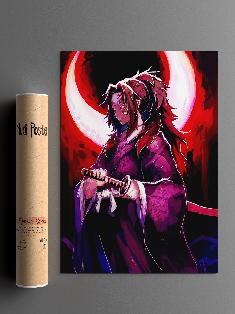 kokushibo demon slayer art Anime Poster Çerçevesiz Yüksek Kalite Anime Duvar Poster