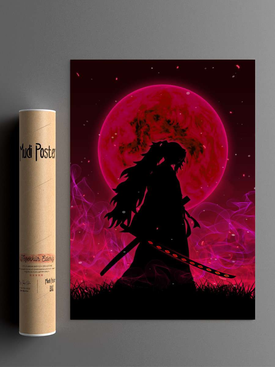Kokushibo Demon Slayer Anime Poster Çerçevesiz Yüksek Kalite Anime Duvar Poster