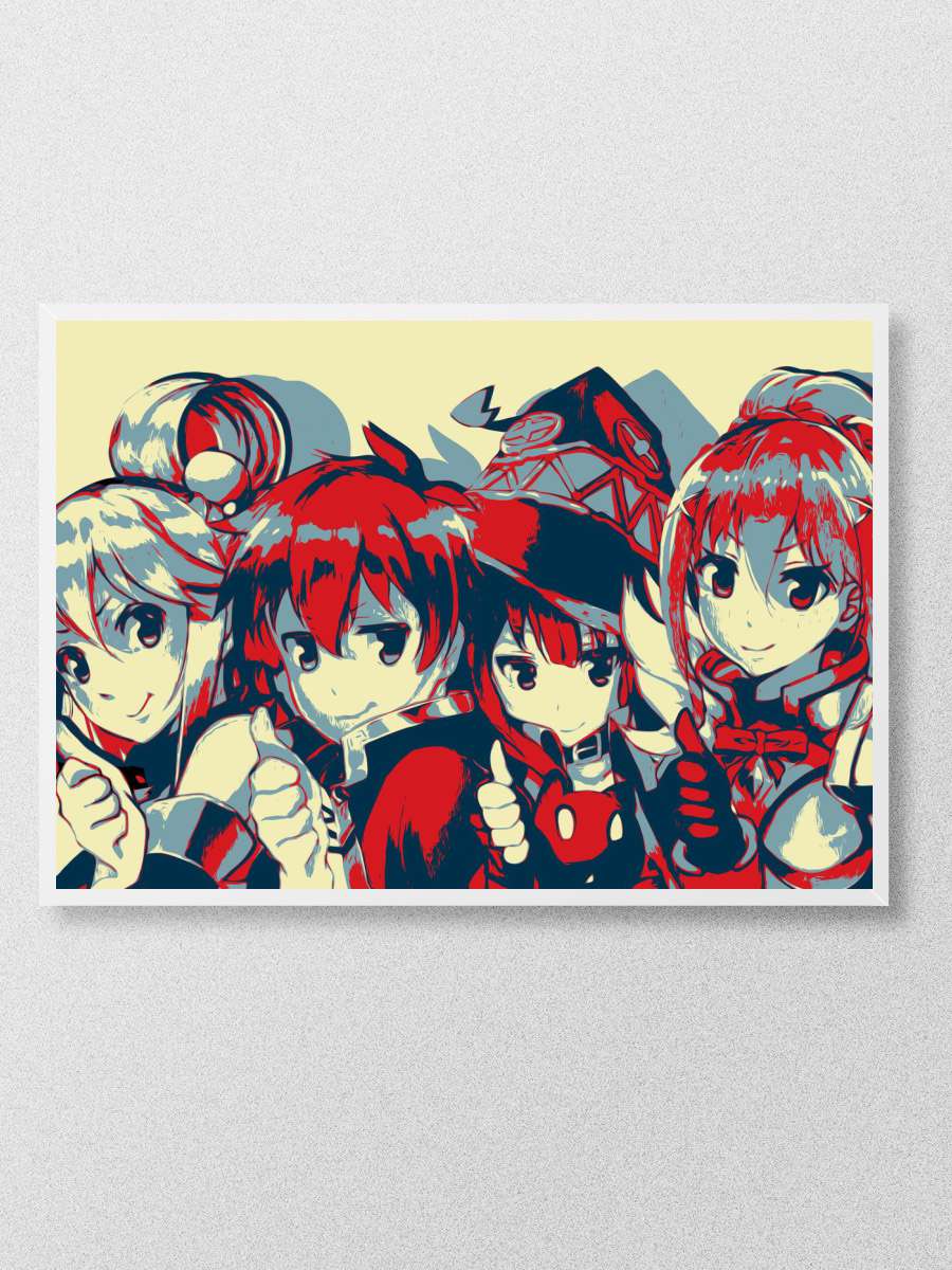 Konosuba Group Anime Poster Çerçevesiz Yüksek Kalite Anime Duvar Poster
