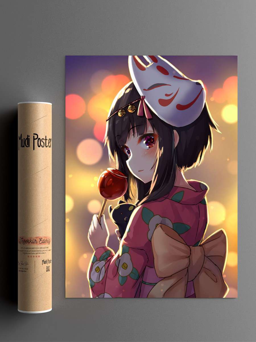 Konosuba megumin Anime Poster Çerçevesiz Yüksek Kalite Anime Duvar Poster
