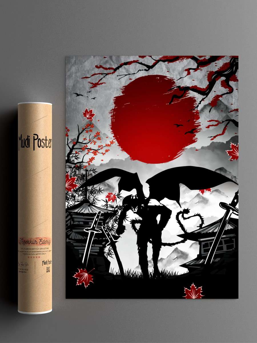 Kukun Devilman Anime Anime Poster Çerçevesiz Yüksek Kalite Anime Duvar Poster
