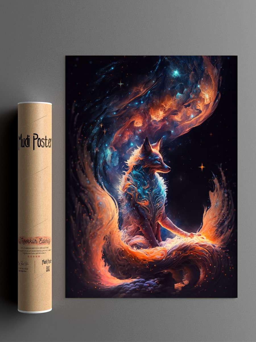 Kurama, a Nine Tailed Fox Anime Poster Çerçevesiz Yüksek Kalite Anime Duvar Poster