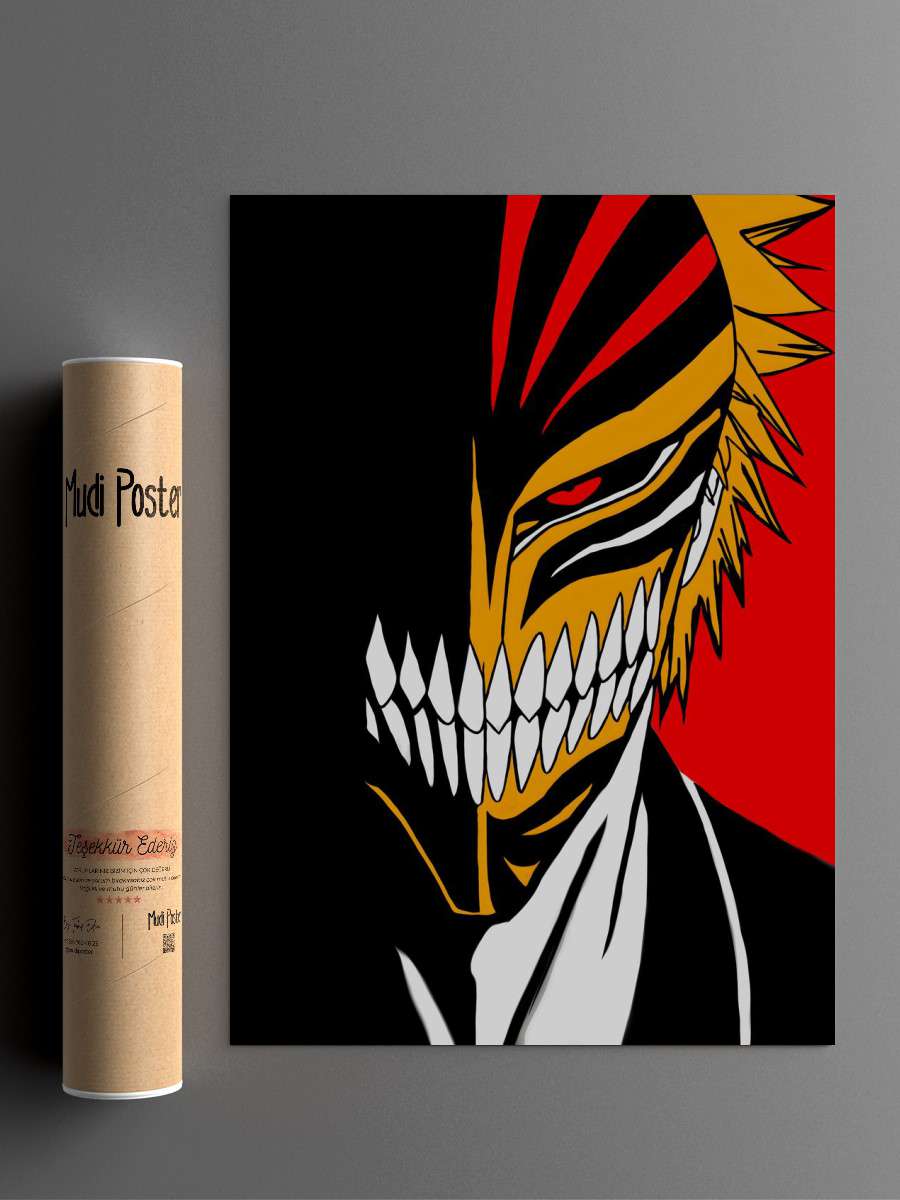 kurosaki hollow mask Anime Poster Çerçevesiz Yüksek Kalite Anime Duvar Poster
