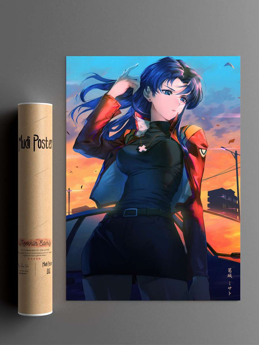 Kusaragi Misato Anime Poster Çerçevesiz Yüksek Kalite Anime Duvar Poster