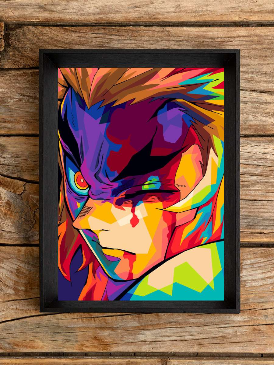 Kyojuro Rengoku pop art Anime Poster Çerçevesiz Yüksek Kalite Anime Duvar Poster