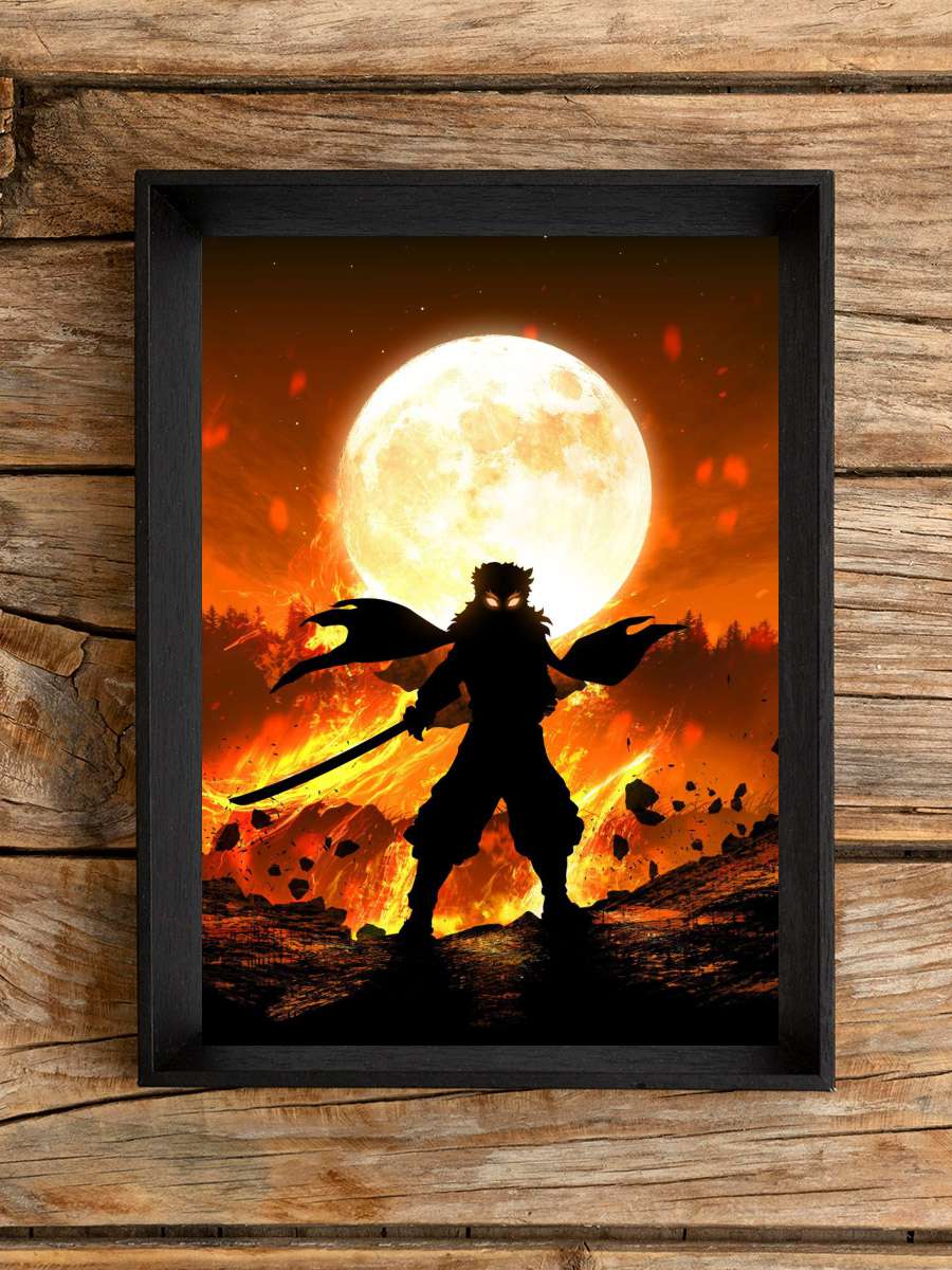 Kyojuro Rengoku Anime Poster Çerçevesiz Yüksek Kalite Anime Duvar Poster