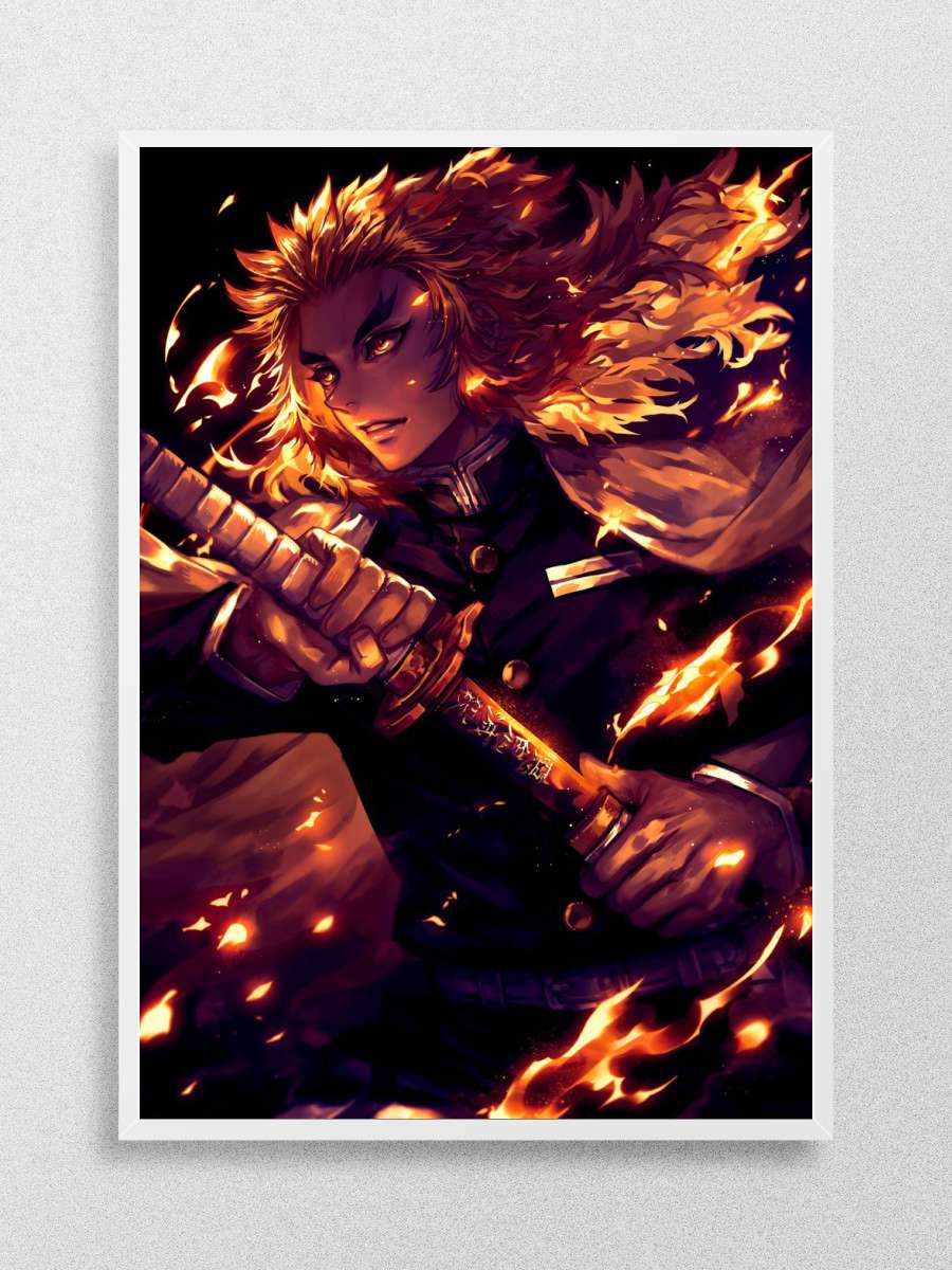 kyojuro rengoku Anime Poster Çerçevesiz Yüksek Kalite Anime Duvar Poster