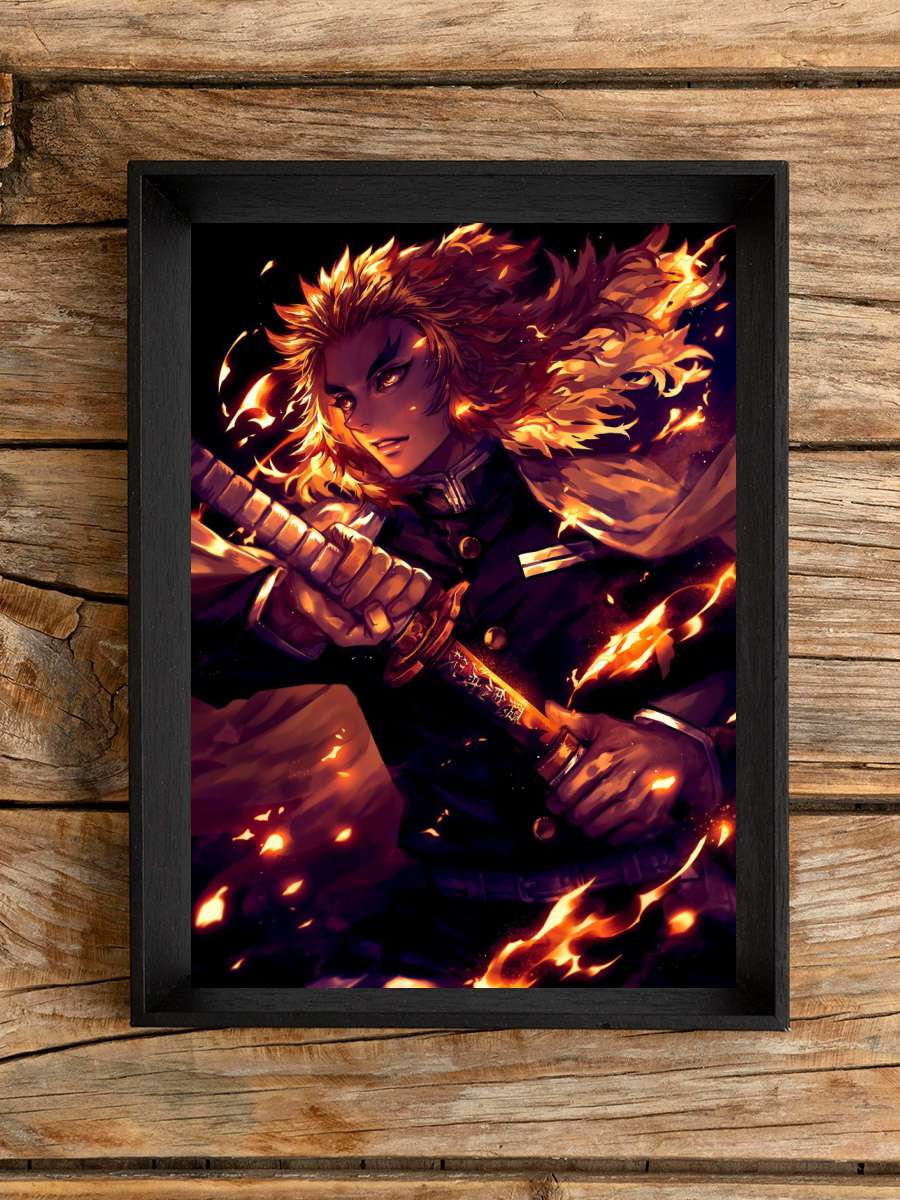kyojuro rengoku Anime Poster Çerçevesiz Yüksek Kalite Anime Duvar Poster