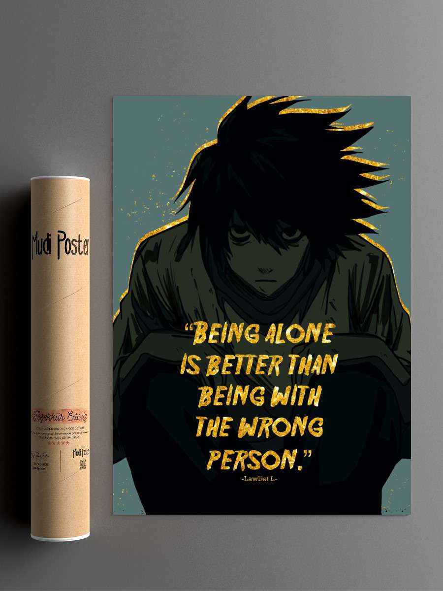 L QUOTE 8 Anime Poster Çerçevesiz Yüksek Kalite Anime Duvar Poster