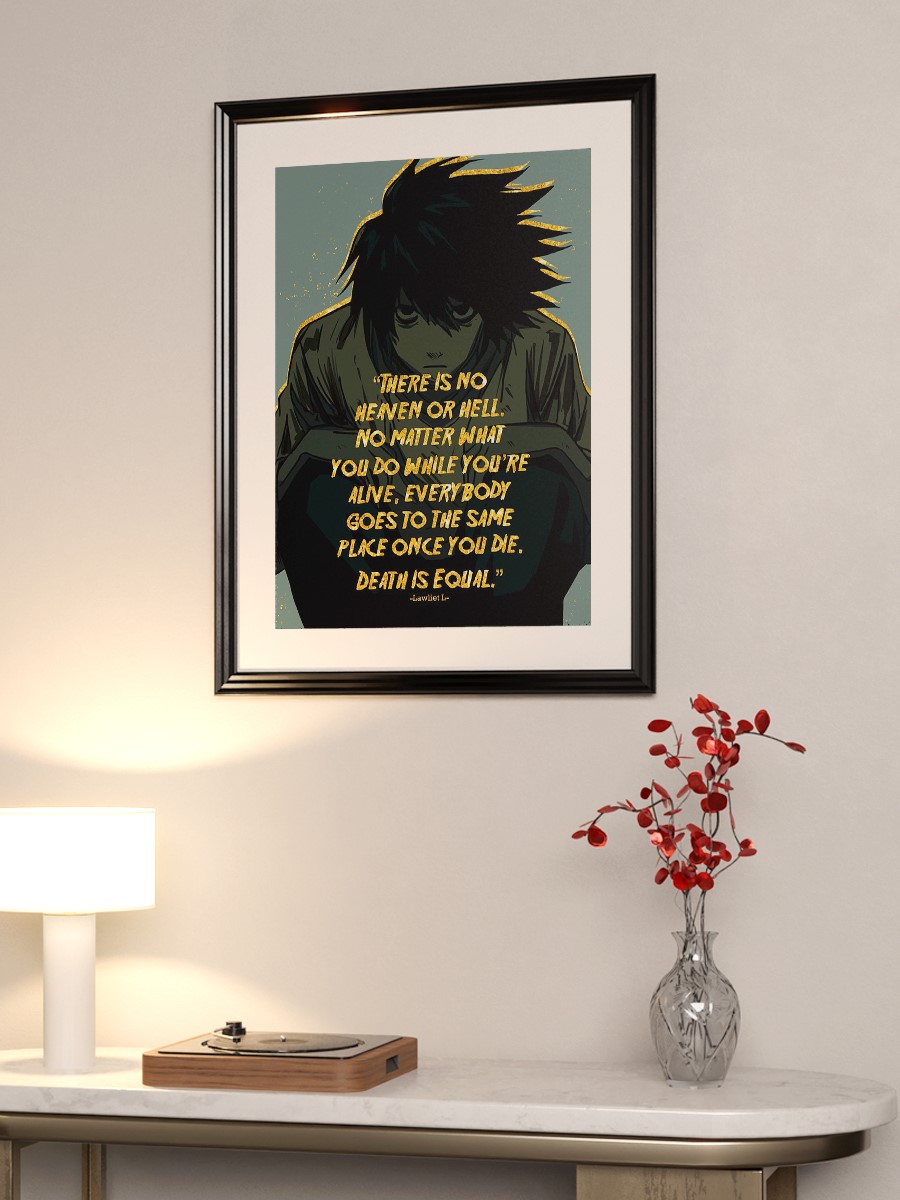 L QUOTE 9 Anime Poster Çerçevesiz Yüksek Kalite Anime Duvar Poster