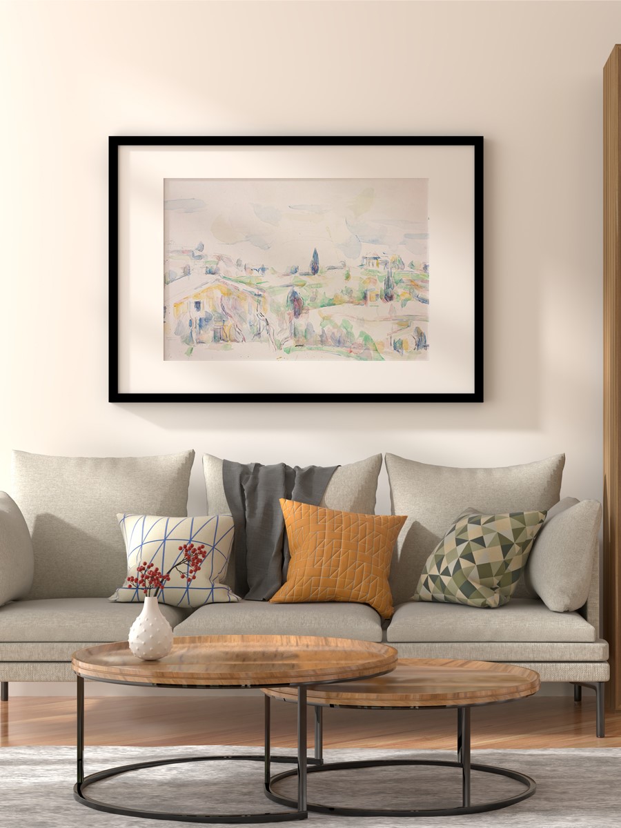 Landscape in Provence  Tablo Sanatsal Ünlü Ressam Poster Çerçevesiz Yüksek Kalite Poster