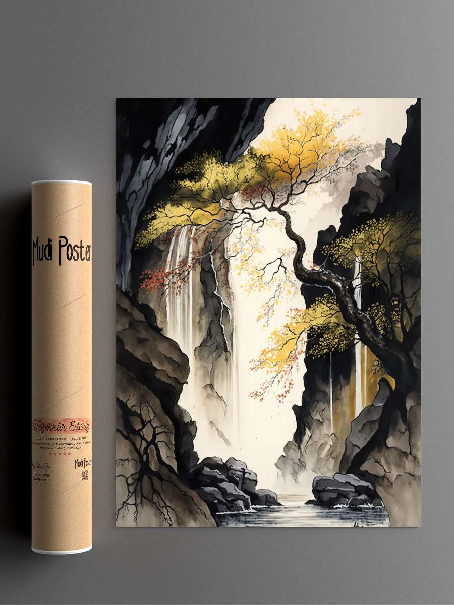 Landscape Mountain Japan Anime Poster Çerçevesiz Yüksek Kalite Anime Duvar Poster