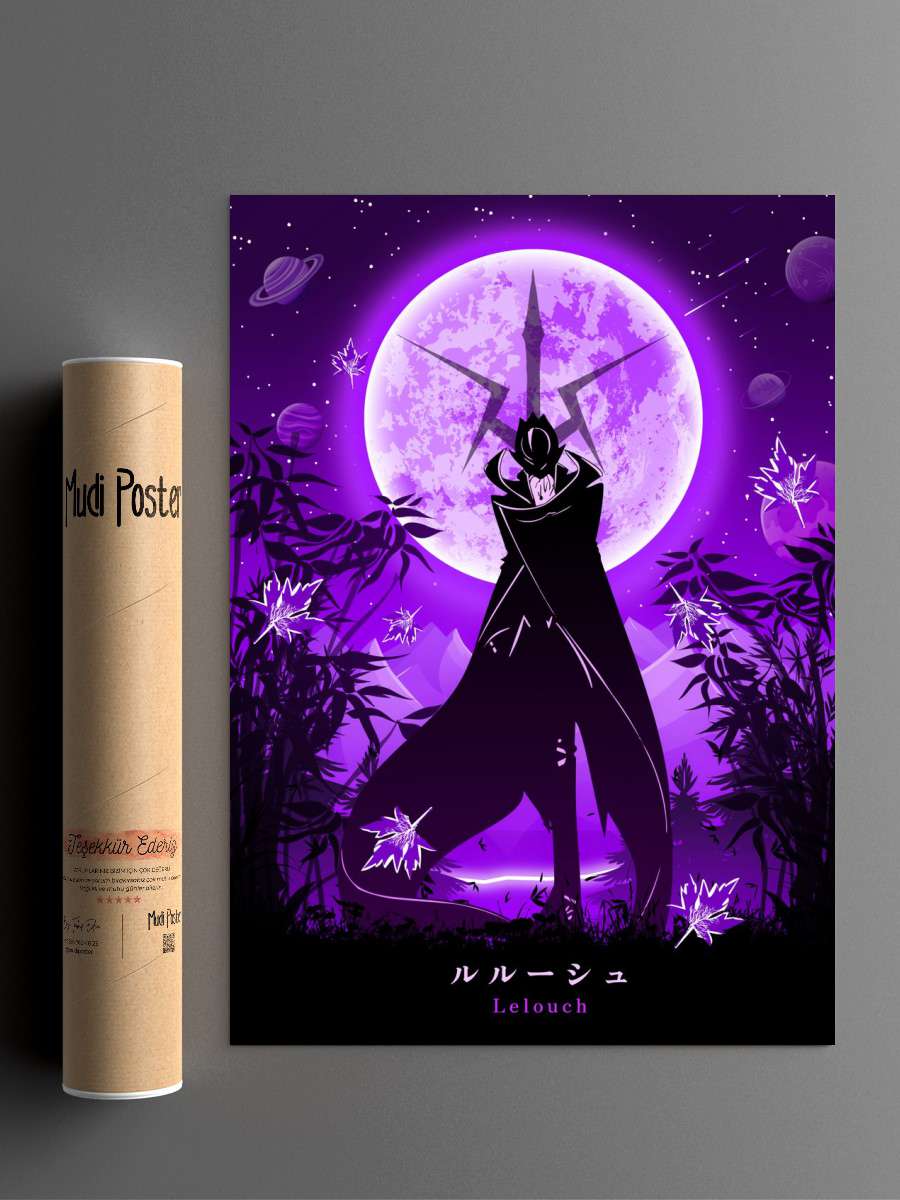 Lelouch Code Geass Anime Poster Çerçevesiz Yüksek Kalite Anime Duvar Poster