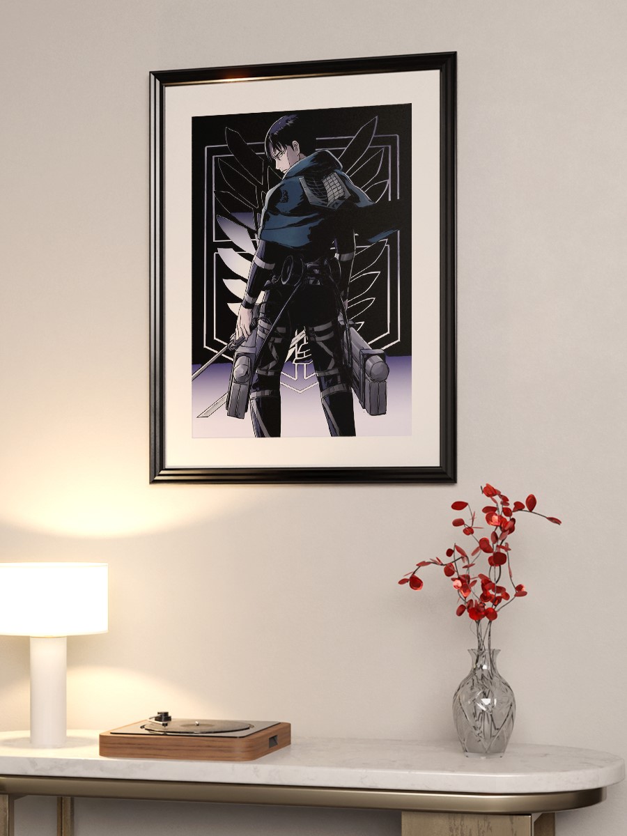 levi ackerman attack titan Anime Poster Çerçevesiz Yüksek Kalite Anime Duvar Poster