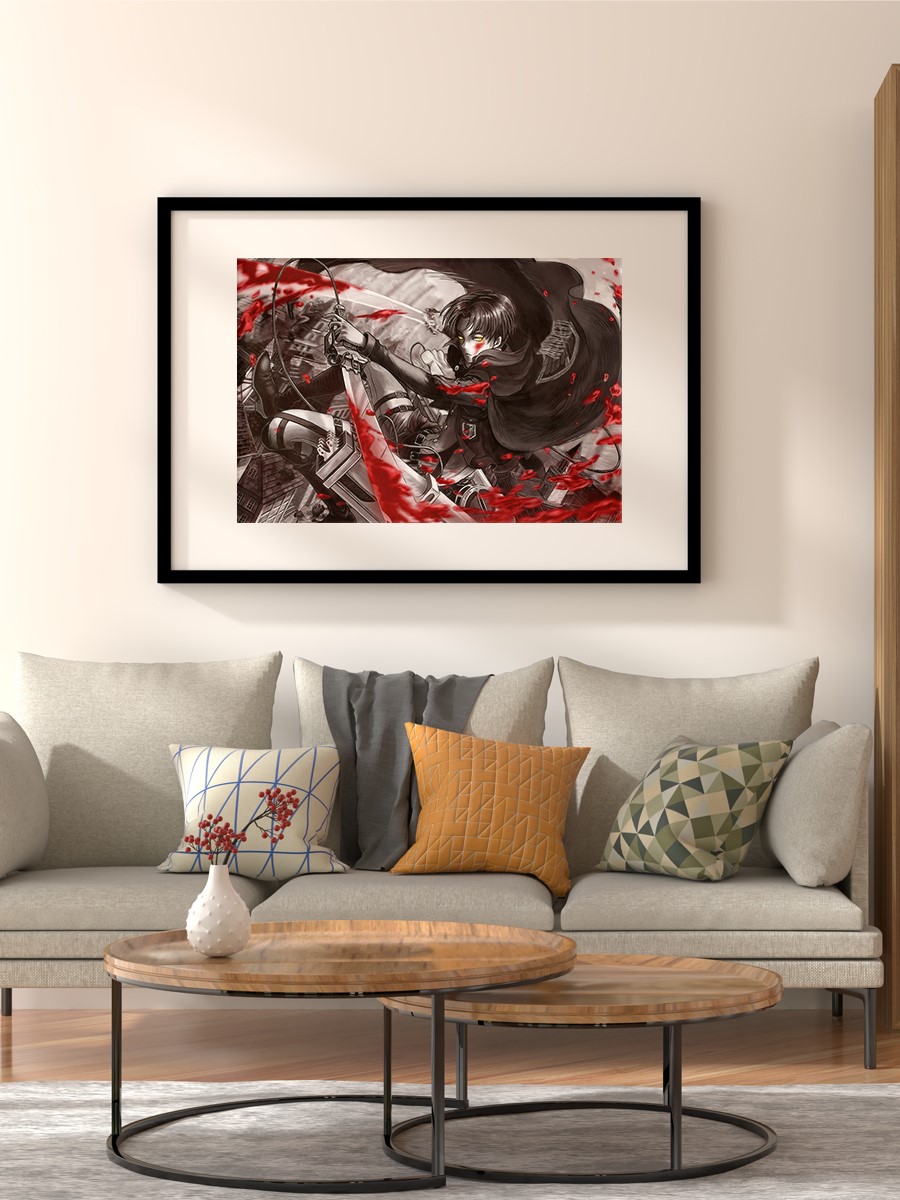 levi ackerman Anime Poster Çerçevesiz Yüksek Kalite Anime Duvar Poster