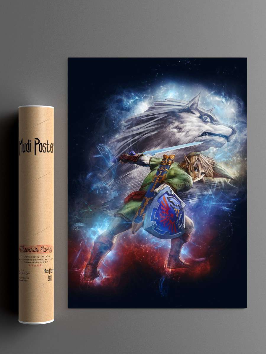 Link Wolf Cosmic Anime Poster Çerçevesiz Yüksek Kalite Anime Duvar Poster