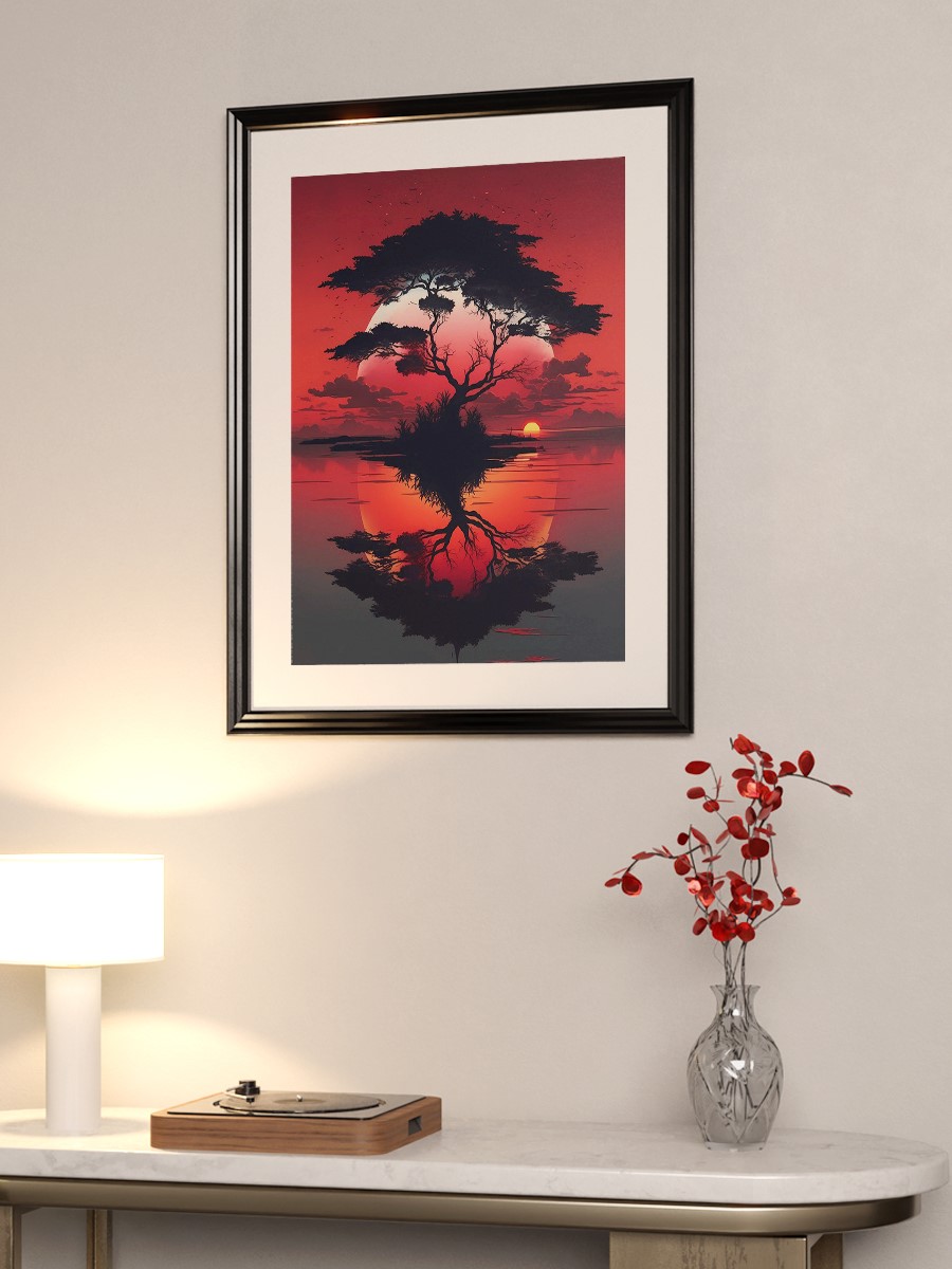 Lone Tree Anime Anime Poster Çerçevesiz Yüksek Kalite Anime Duvar Poster