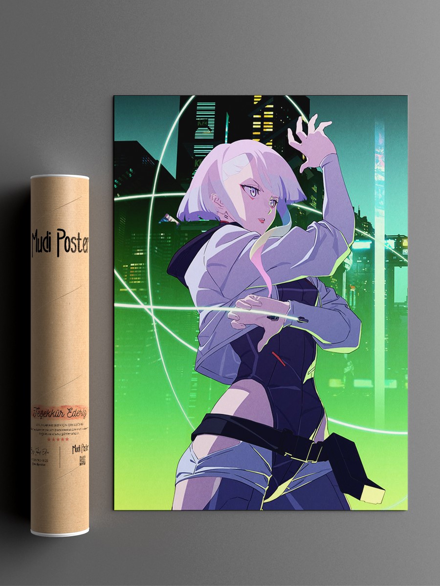 Lucy Edgerunners Anime Poster Çerçevesiz Yüksek Kalite Anime Duvar Poster