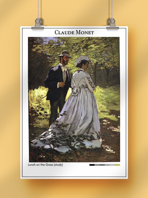 Claude Monet Lunch on the Grass (study) Poster