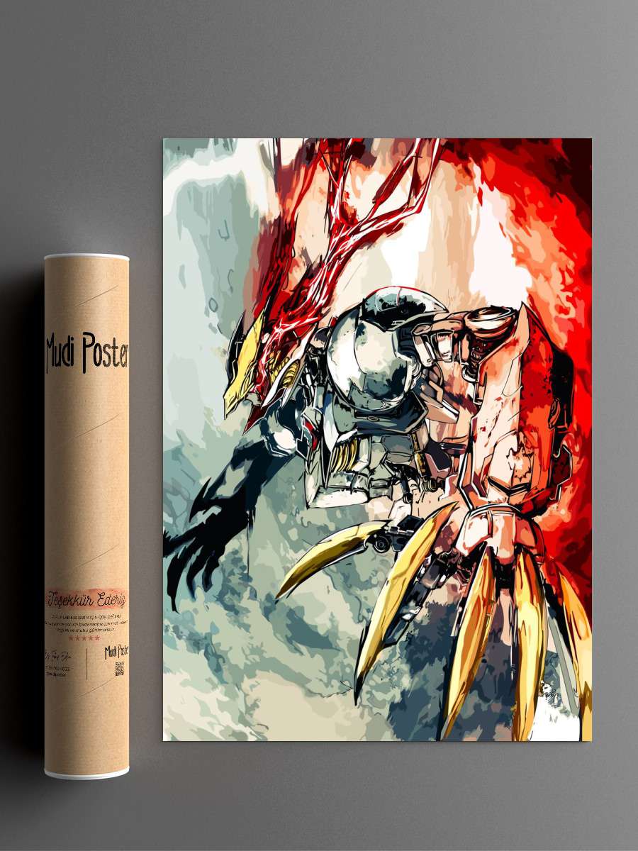 Lupus Rex Mobile Suit Anime Poster Çerçevesiz Yüksek Kalite Anime Duvar Poster