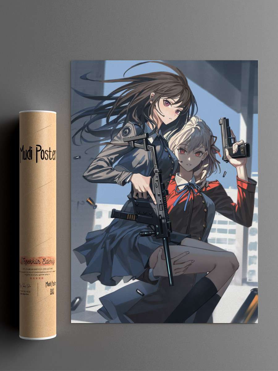 lycoris recoil Anime Poster Çerçevesiz Yüksek Kalite Anime Duvar Poster