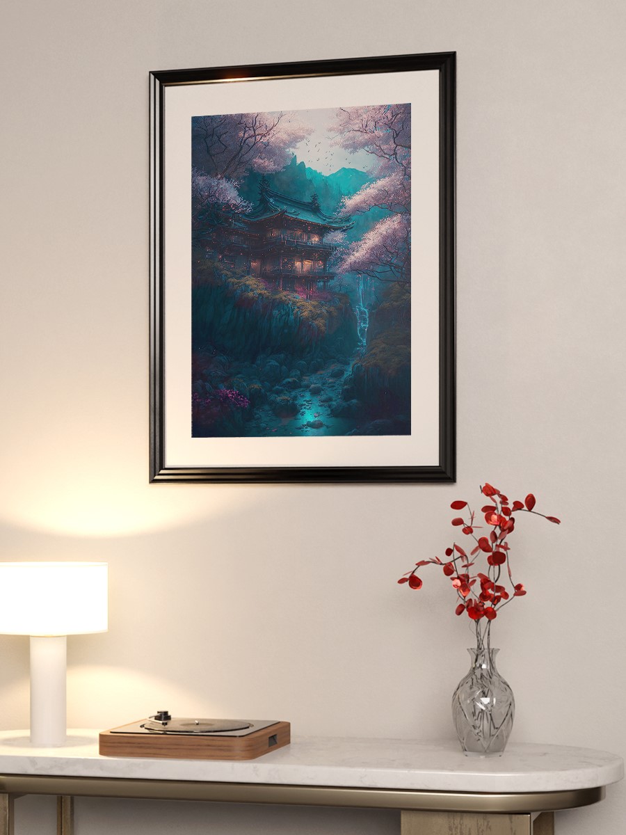 Magic Cherry Blossom House Anime Poster Çerçevesiz Yüksek Kalite Anime Duvar Poster