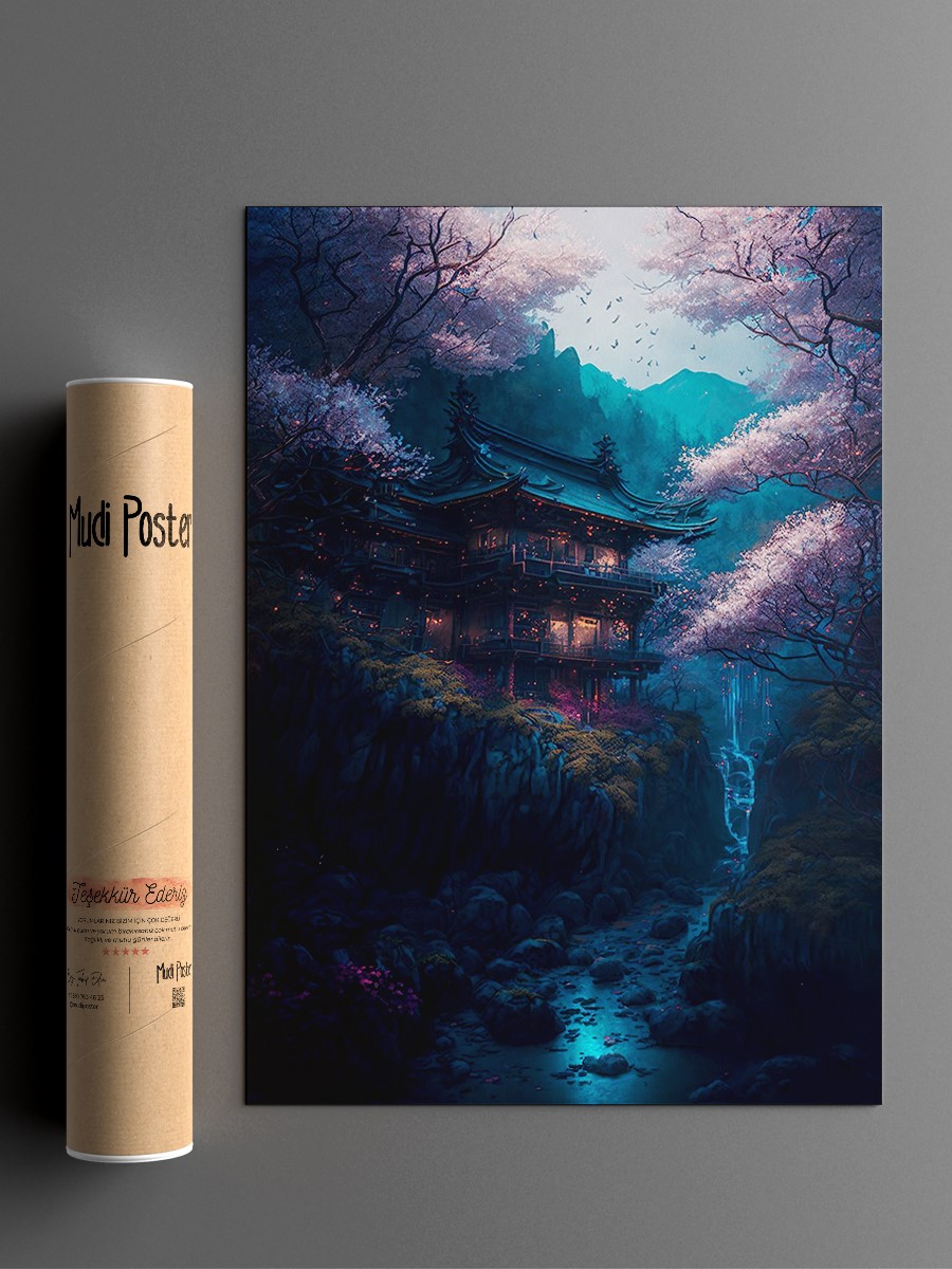 Magic Cherry Blossom House Anime Poster Çerçevesiz Yüksek Kalite Anime Duvar Poster