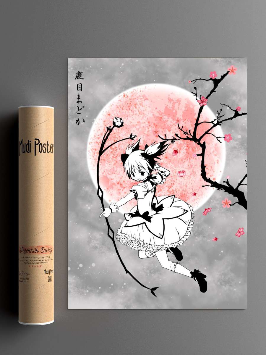 Mahou Shoujo Madoka Magica Anime Poster Çerçevesiz Yüksek Kalite Anime Duvar Poster