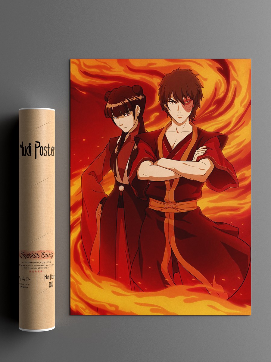 Mai and Zuko Anime Poster Çerçevesiz Yüksek Kalite Anime Duvar Poster