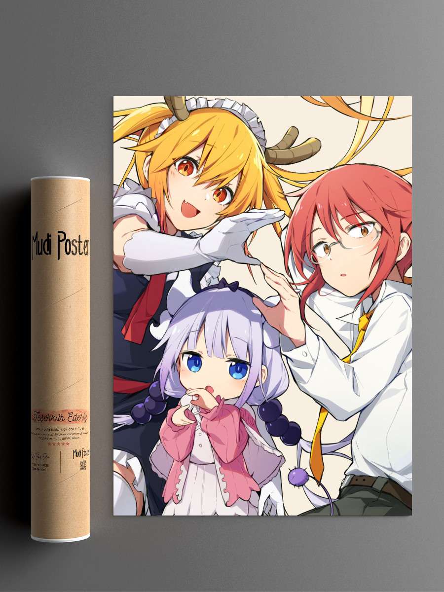 Maidragon Anime Poster Çerçevesiz Yüksek Kalite Anime Duvar Poster