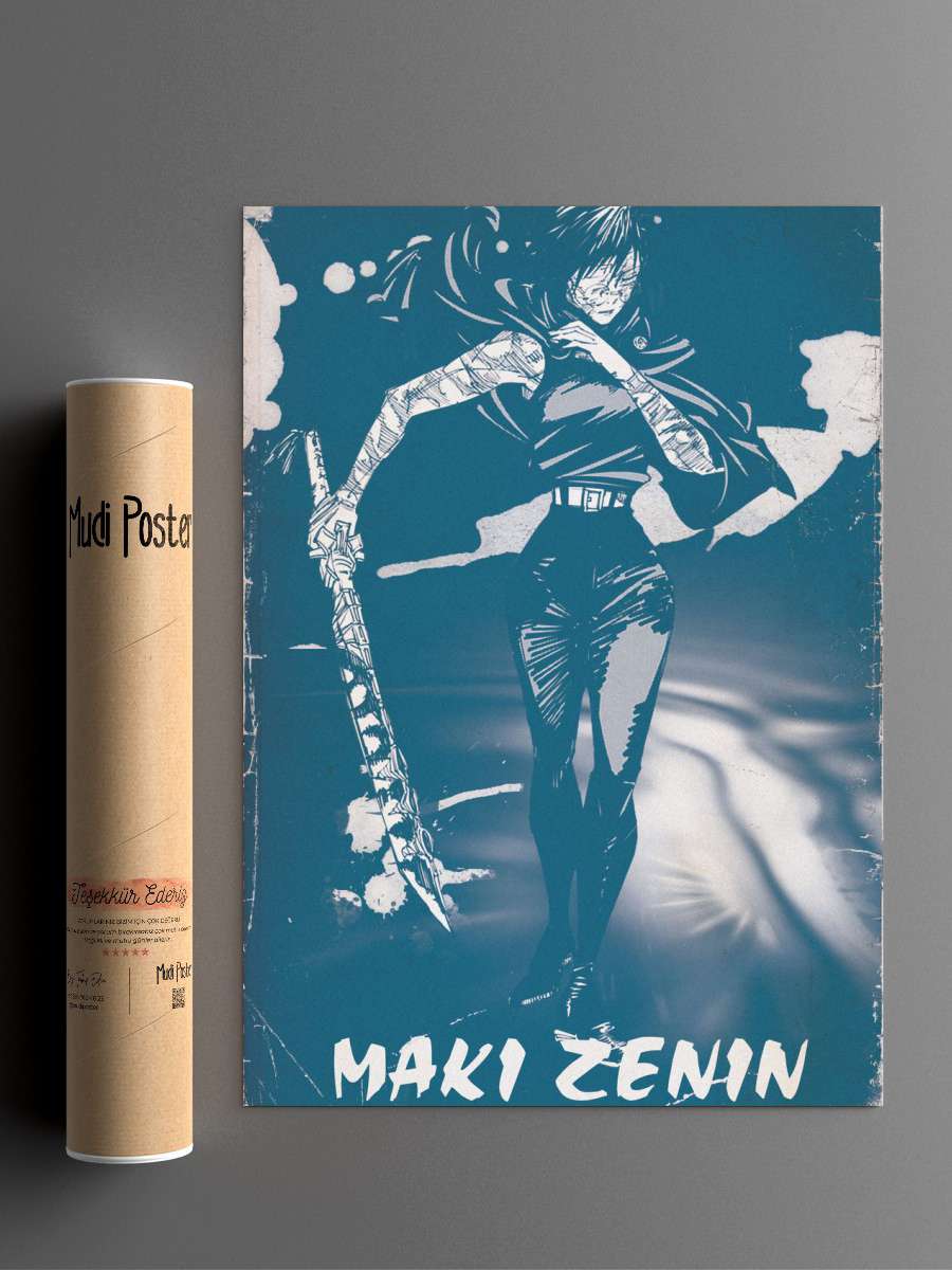 Maki Zenin Anime Poster Çerçevesiz Yüksek Kalite Anime Duvar Poster