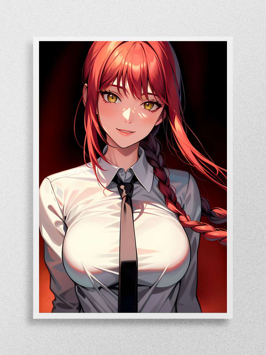 Makima Chainsaw Man Anime Anime Poster Çerçevesiz Yüksek Kalite Anime Duvar Poster