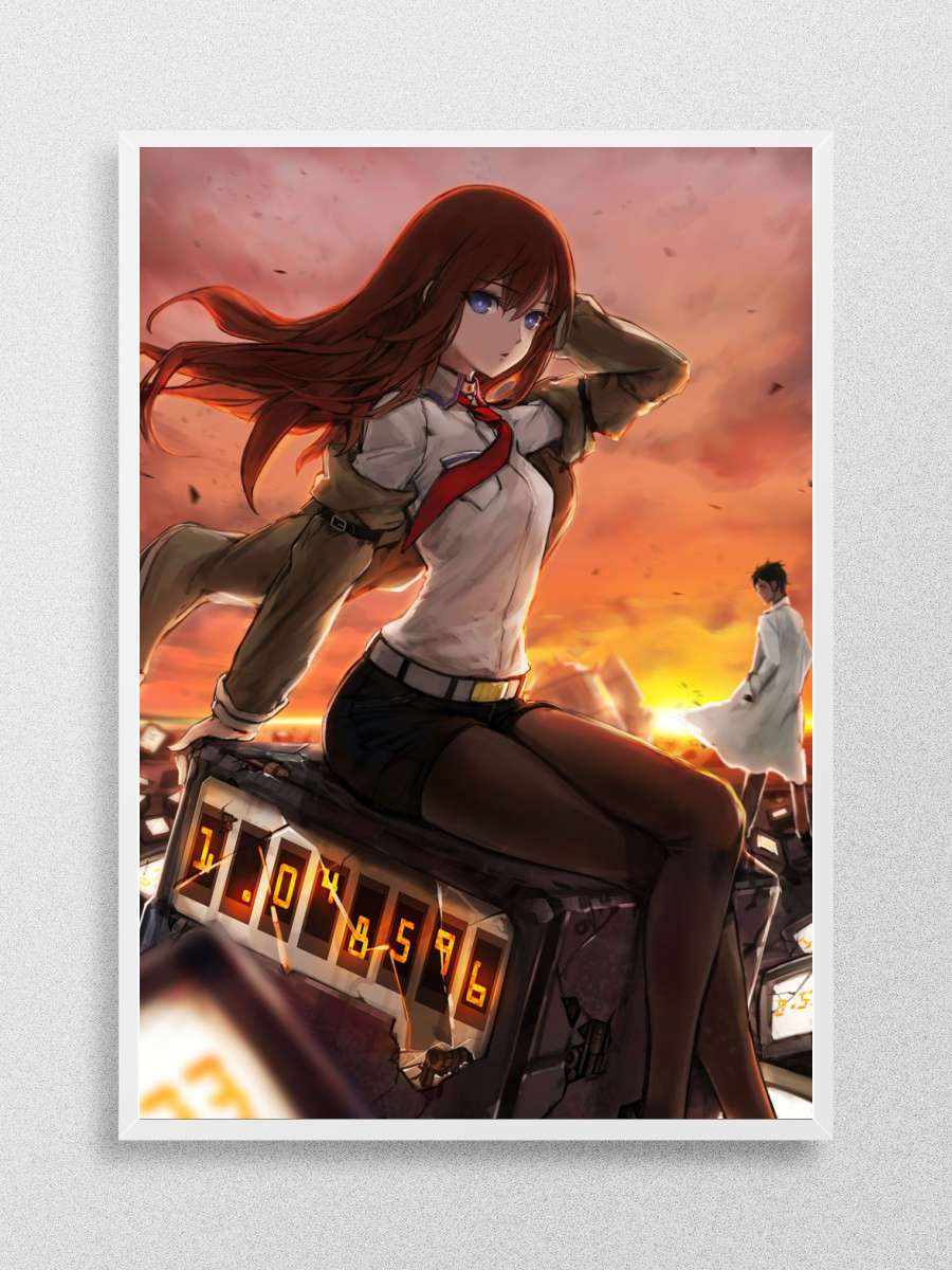 Makise Kurisu Anime Poster Çerçevesiz Yüksek Kalite Anime Duvar Poster