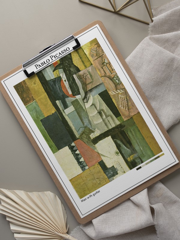 Pablo Picasso Man with guitar Poster