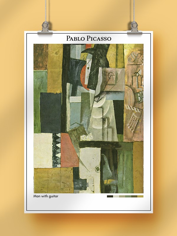Pablo Picasso Man with guitar Poster