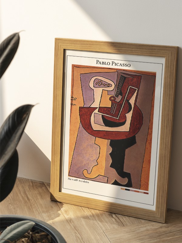 Pablo Picasso Man with mandolin Poster