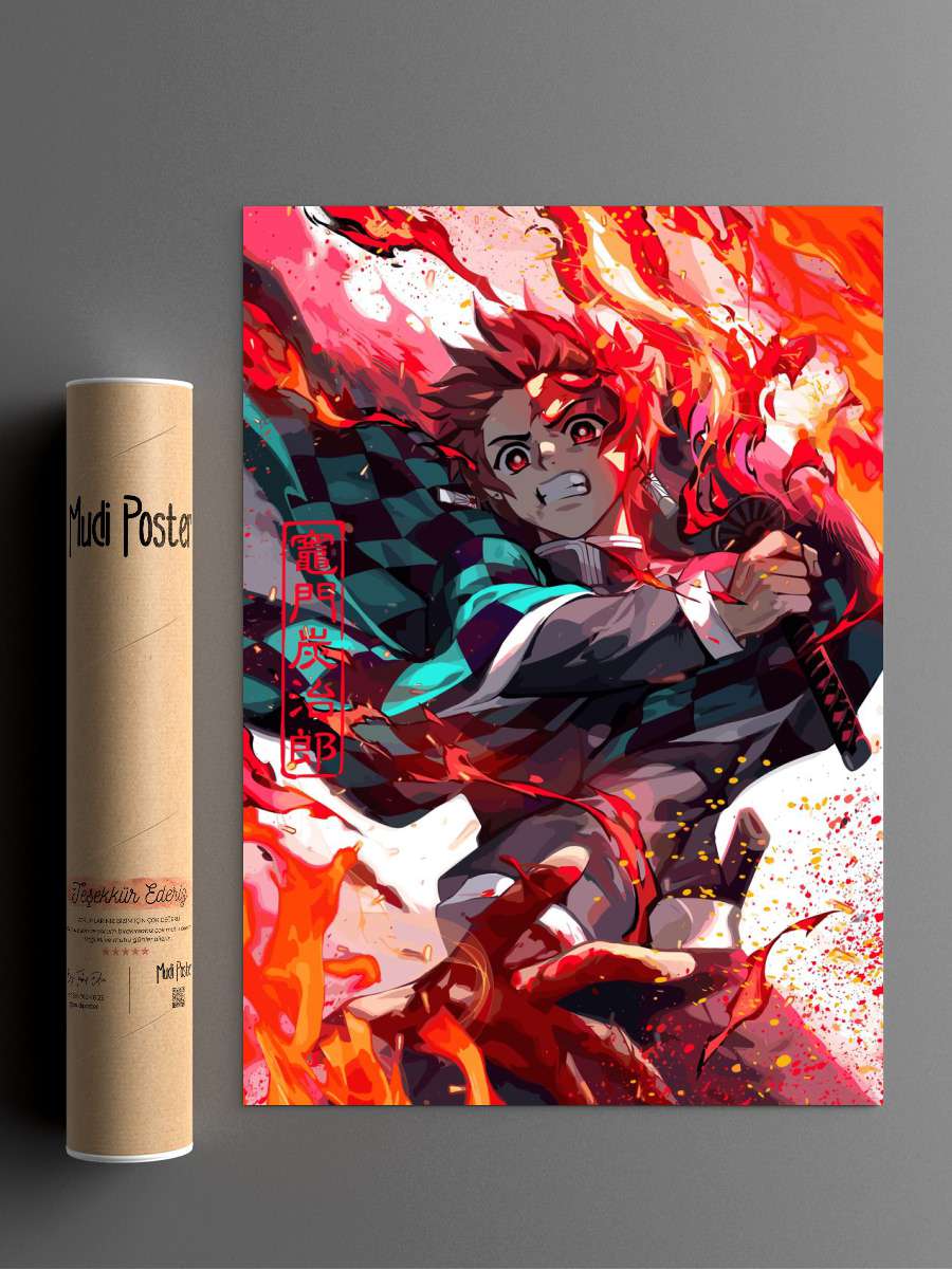 Manga Demon Slayer Anime Poster Çerçevesiz Yüksek Kalite Anime Duvar Poster