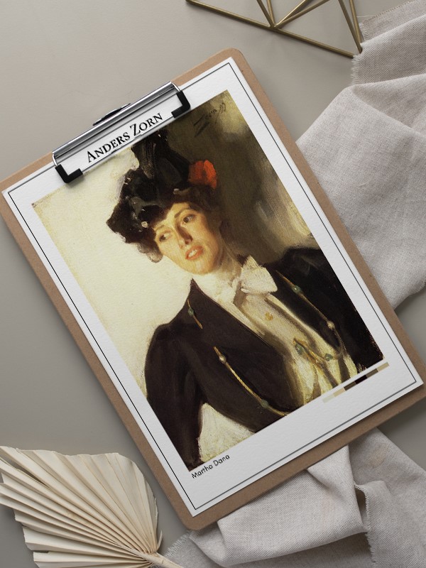 Anders Zorn Martha Dana Poster