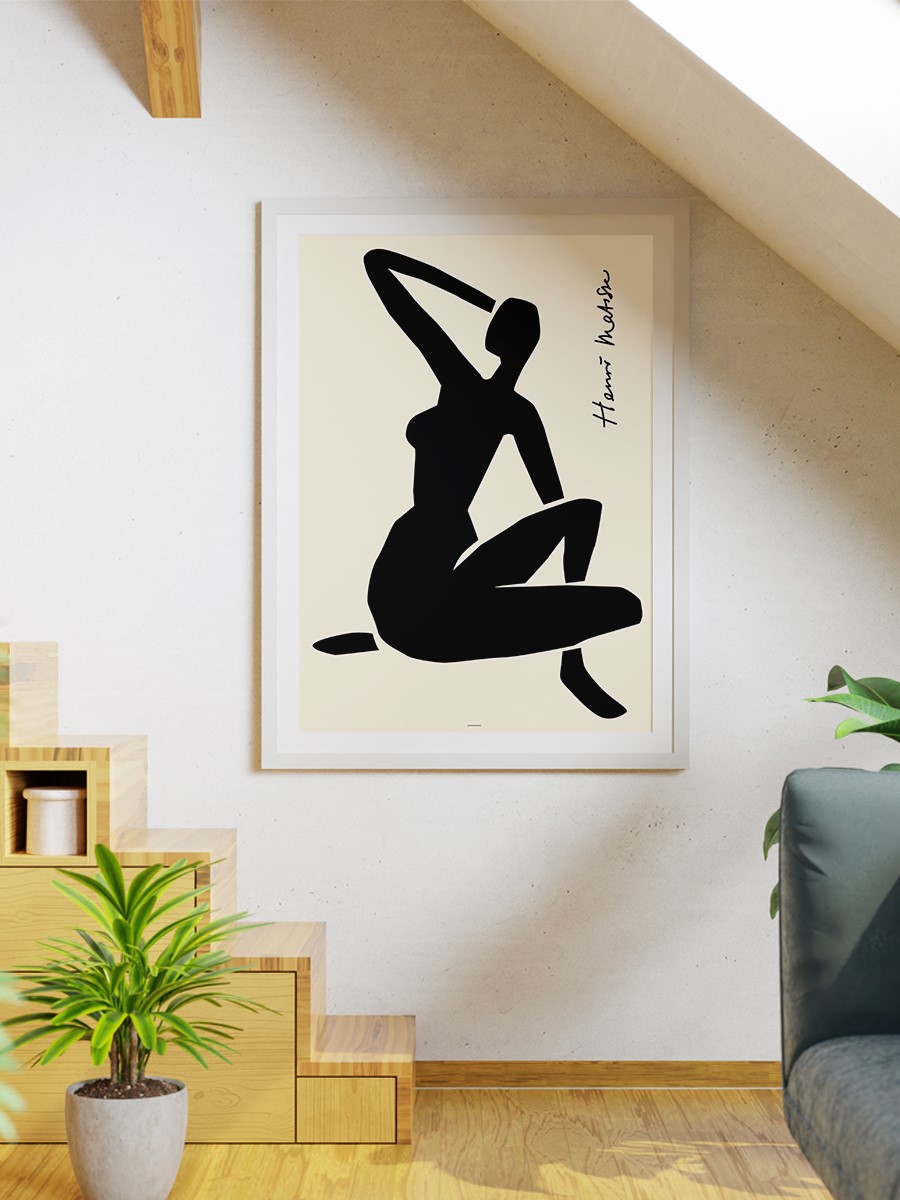 Matisse Black Woman Poster Modern Duvar Tablosu Çerçevesiz Poster Salon, Mutfak Ve Ofis Duvar Dekoru