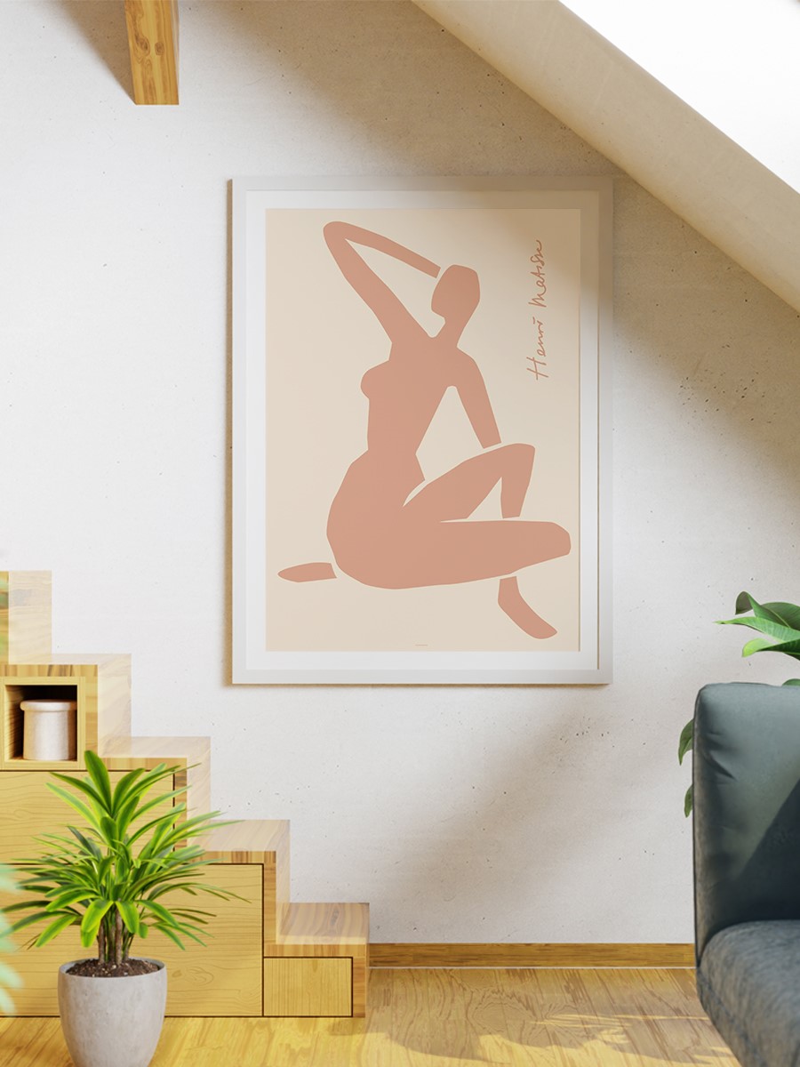 Matisse Coral Woman Poster Modern Duvar Tablosu Çerçevesiz Poster Salon, Mutfak Ve Ofis Duvar Dekoru