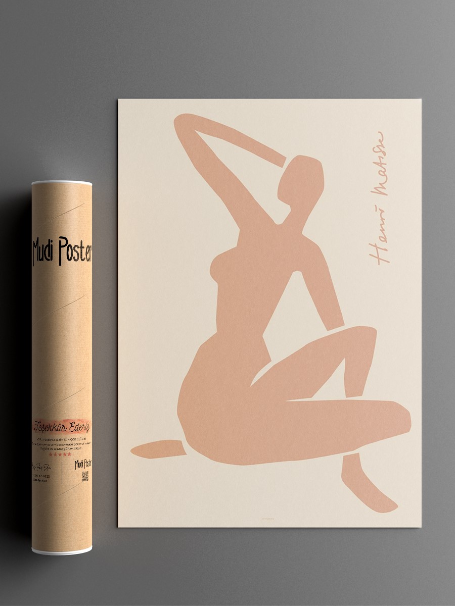 Matisse Coral Woman Poster Modern Duvar Tablosu Çerçevesiz Poster Salon, Mutfak Ve Ofis Duvar Dekoru