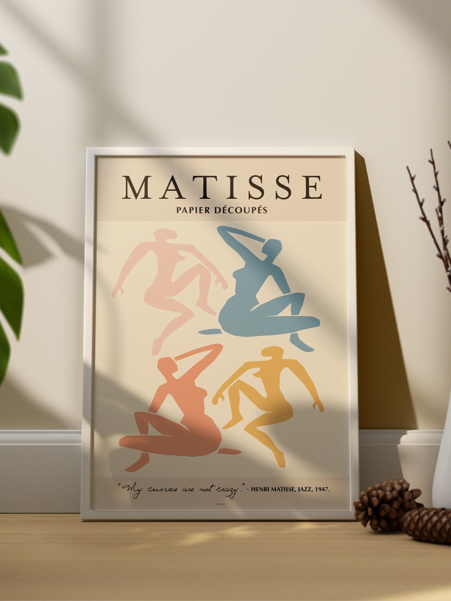 Matisse Soyut Abstract Poster Modern Duvar Tablosu Çerçevesiz Poster Salon, Mutfak Ve Ofis Duvar Dekoru